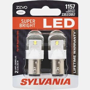 NWT SYLVANIA ZEVO 1157 White LED Bulb (Contains 2 Bulbs) Auto Car Lights New